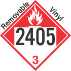 Combustible Class 3 UN2405 Removable Vinyl DOT Placard