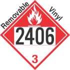 Combustible Class 3 UN2406 Removable Vinyl DOT Placard