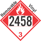 Combustible Class 3 UN2458 Removable Vinyl DOT Placard