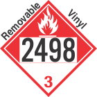 Combustible Class 3 UN2498 Removable Vinyl DOT Placard