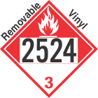 Combustible Class 3 UN2524 Removable Vinyl DOT Placard