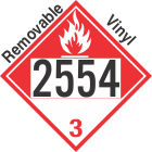 Combustible Class 3 UN2554 Removable Vinyl DOT Placard