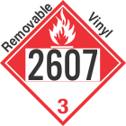 Combustible Class 3 UN2607 Removable Vinyl DOT Placard