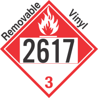 Combustible Class 3 UN2617 Removable Vinyl DOT Placard