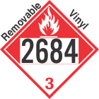 Combustible Class 3 UN2684 Removable Vinyl DOT Placard