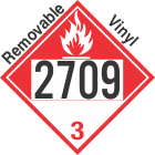 Combustible Class 3 UN2709 Removable Vinyl DOT Placard