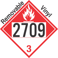 Combustible Class 3 UN2709 Removable Vinyl DOT Placard