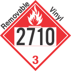 Combustible Class 3 UN2710 Removable Vinyl DOT Placard