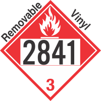 Combustible Class 3 UN2841 Removable Vinyl DOT Placard