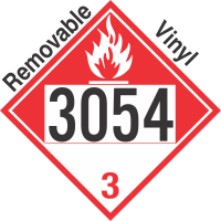 Combustible Class 3 UN3054 Removable Vinyl DOT Placard