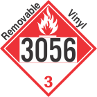 Combustible Class 3 UN3056 Removable Vinyl DOT Placard