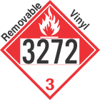 Combustible Class 3 UN3272 Removable Vinyl DOT Placard