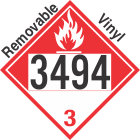Combustible Class 3 UN3494 Removable Vinyl DOT Placard