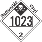 Inhalation Hazard Class 2.3 UN1023 Removable Vinyl DOT Placard