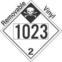 Inhalation Hazard Class 2.3 UN1023 Removable Vinyl DOT Placard