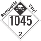 Inhalation Hazard Class 2.3 UN1045 Removable Vinyl DOT Placard