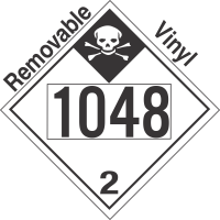 Inhalation Hazard Class 2.3 UN1048 Removable Vinyl DOT Placard