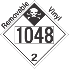Inhalation Hazard Class 2.3 UN1048 Removable Vinyl DOT Placard