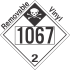 Inhalation Hazard Class 2.3 UN1067 Removable Vinyl DOT Placard