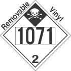 Inhalation Hazard Class 2.3 UN1071 Removable Vinyl DOT Placard