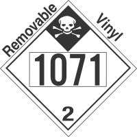 Inhalation Hazard Class 2.3 UN1071 Removable Vinyl DOT Placard