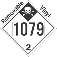 Inhalation Hazard Class 2.3 UN1079 Removable Vinyl DOT Placard