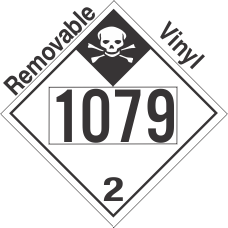Inhalation Hazard Class 2.3 UN1079 Removable Vinyl DOT Placard