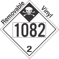 Inhalation Hazard Class 2.3 UN1082 Removable Vinyl DOT Placard