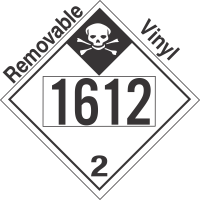 Inhalation Hazard Class 2.3 UN1612 Removable Vinyl DOT Placard