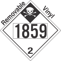 Inhalation Hazard Class 2.3 UN1859 Removable Vinyl DOT Placard