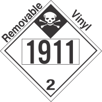 Inhalation Hazard Class 2.3 UN1911 Removable Vinyl DOT Placard