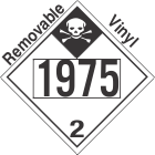 Inhalation Hazard Class 2.3 UN1975 Removable Vinyl DOT Placard