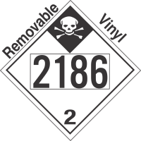 Inhalation Hazard Class 2.3 UN2186 Removable Vinyl DOT Placard