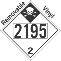 Inhalation Hazard Class 2.3 UN2195 Removable Vinyl DOT Placard