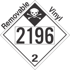 Inhalation Hazard Class 2.3 UN2196 Removable Vinyl DOT Placard