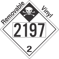 Inhalation Hazard Class 2.3 UN2197 Removable Vinyl DOT Placard