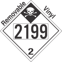 Inhalation Hazard Class 2.3 UN2199 Removable Vinyl DOT Placard