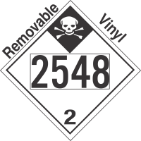 Inhalation Hazard Class 2.3 UN2548 Removable Vinyl DOT Placard