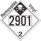 Inhalation Hazard Class 2.3 UN2901 Removable Vinyl DOT Placard
