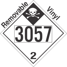 Inhalation Hazard Class 2.3 UN3057 Removable Vinyl DOT Placard
