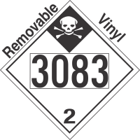 Inhalation Hazard Class 2.3 UN3083 Removable Vinyl DOT Placard