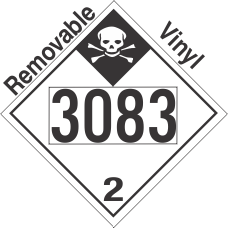 Inhalation Hazard Class 2.3 UN3083 Removable Vinyl DOT Placard