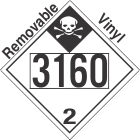 Inhalation Hazard Class 2.3 UN3160 Removable Vinyl DOT Placard