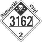 Inhalation Hazard Class 2.3 UN3162 Removable Vinyl DOT Placard