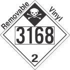 Inhalation Hazard Class 2.3 UN3168 Removable Vinyl DOT Placard