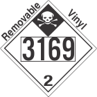 Inhalation Hazard Class 2.3 UN3169 Removable Vinyl DOT Placard
