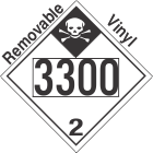 Inhalation Hazard Class 2.3 UN3300 Removable Vinyl DOT Placard