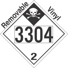 Inhalation Hazard Class 2.3 UN3304 Removable Vinyl DOT Placard