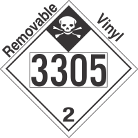 Inhalation Hazard Class 2.3 UN3305 Removable Vinyl DOT Placard