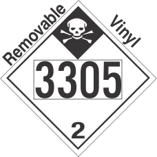 Inhalation Hazard Class 2.3 UN3305 Removable Vinyl DOT Placard